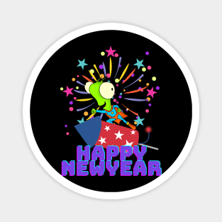 Happy New year 2023, Rocket Fire work Magnet